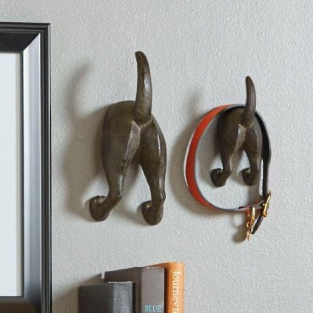 Grandin Road Dog Tail Hooks, Set of Two: NEVER USED